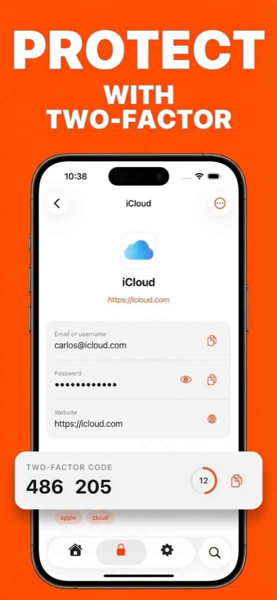 Skelett generating a two-factor authentication code